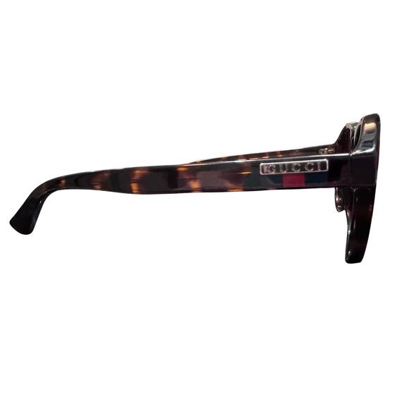 New Auth Gucci Tortoise Frame Sherry Line Sunglasses 55mm Large W/Box - Picture 6 of 10